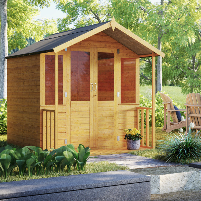 Sol 72 Outdoor Wales 7 x 7.5 Ft. Shiplap Summer House & Reviews
